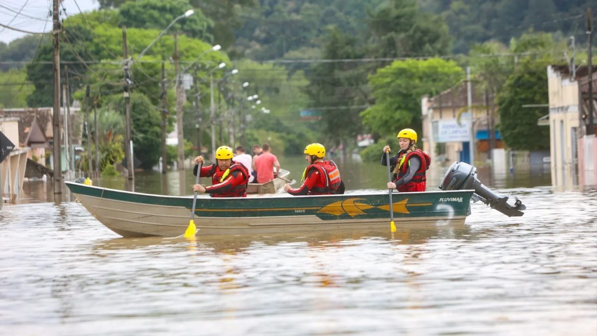Cenário de grave risco de chuva extrema em parte do Sul do Brasil
