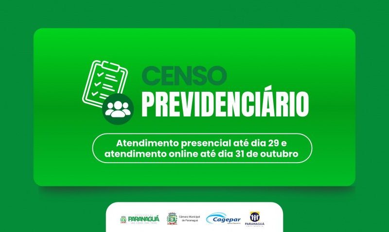 Censo previdenciário em Paranaguá acaba em 31 de outubro com pendências
