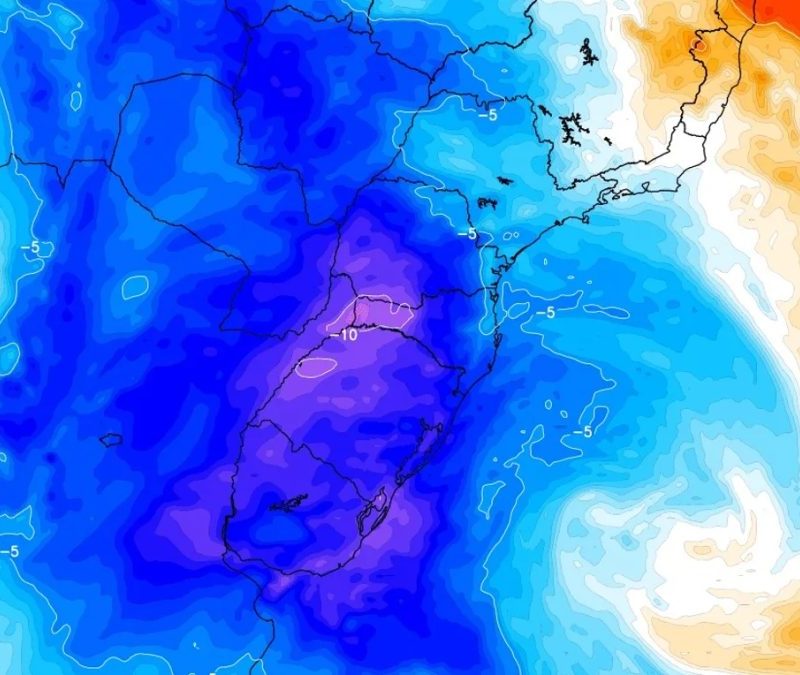 Ciclone traz ar frio e derruba temperaturas no Centro-Sul