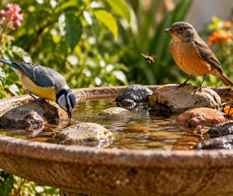 Como montar um bebedouro seguro para aves e insetos no quintal