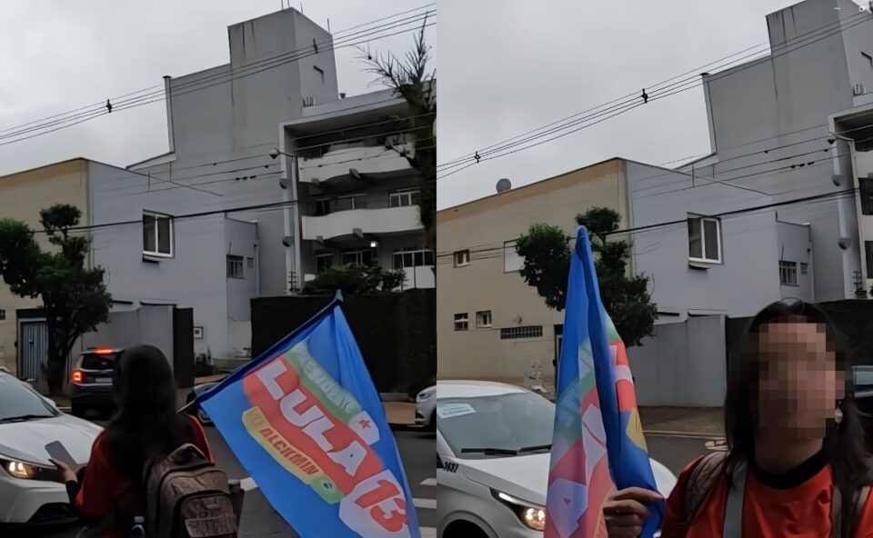 Eleitora faz bandeiraço em frente a colégio no Paraná e é abordada pela polícia