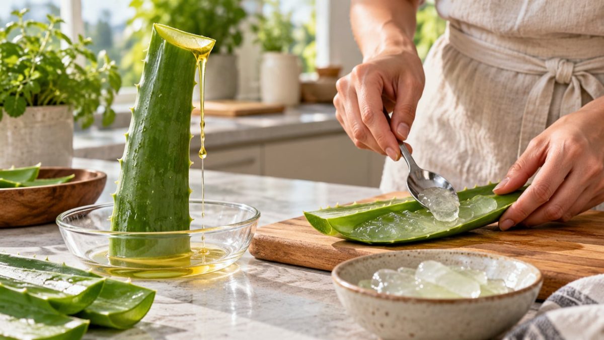 Como fazer um gel facial de aloe vera para renovar a pele e manter uma aparência limpa
