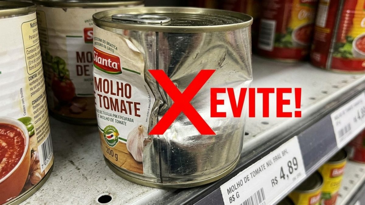 Comprar uma lata apenas porque o conteúdo ainda está dentro do prazo pode esconder outro sinal de risco: na Austrália, a orientação é evitar embalagens estufadas, vazando, enferrujadas, amassadas ou com o lacre danificado