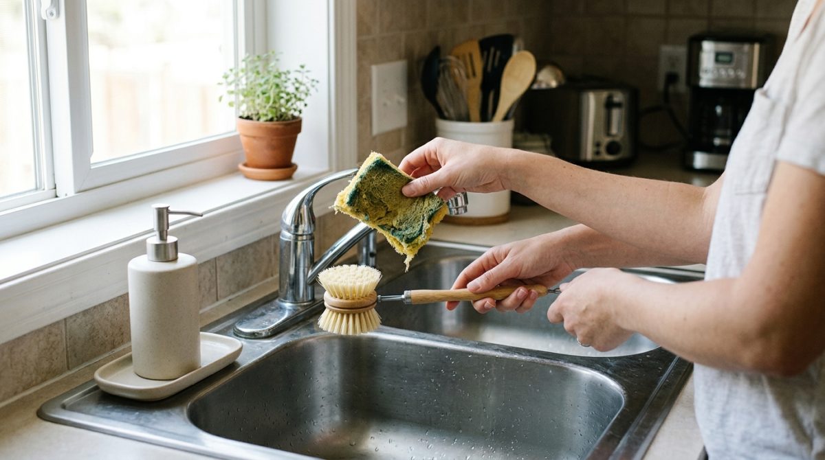 Continuar usando a esponja de cozinha enquanto ela parece limpa e não tem cheiro pode enganar: pesquisadores alemães encontraram bactérias capazes de se multiplicar sem produzir sinais visíveis de contaminação