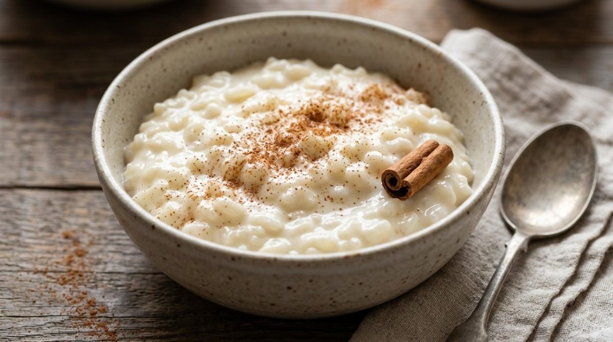 Cozinheiros: “O arroz com leite mais elegante e especial é feito com 150 ml de creme de leite, canela e um pouquinho de sal.”