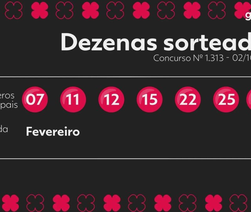 Dia de Sorte 1313: confira os números sorteados nesta sexta-feira