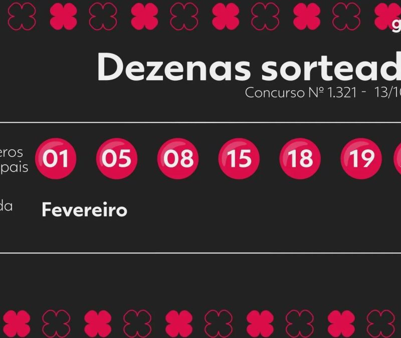Dia de Sorte 1321 acumula e prêmio vai a R$ 350 mil