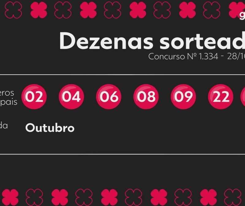 Dia de Sorte hoje: resultado do concurso 1334 e números sorteados