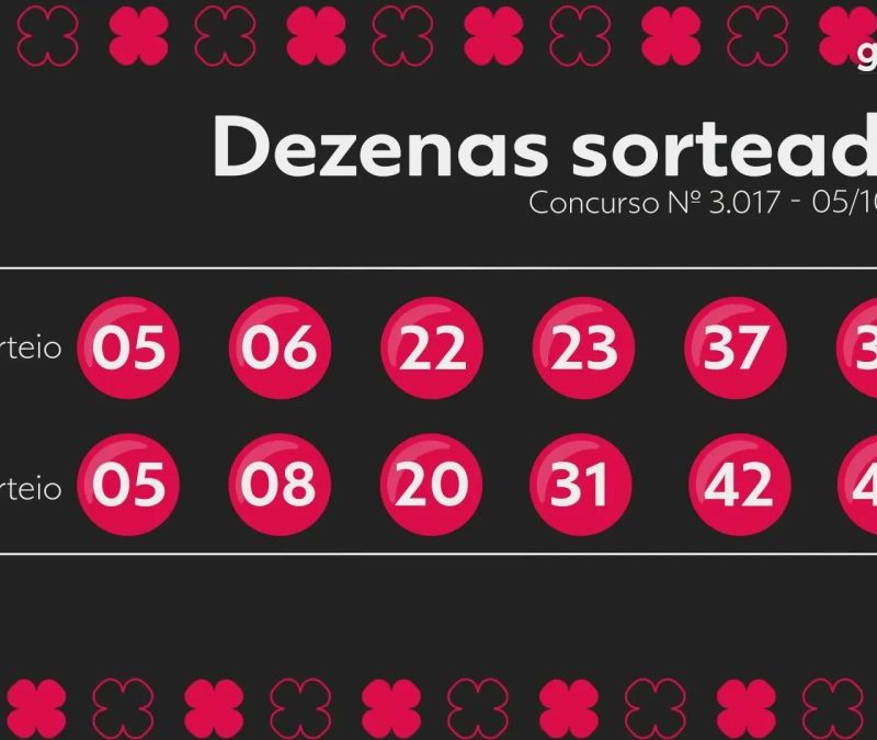Dupla sena 3017: veja os números sorteados nesta segunda-feira
