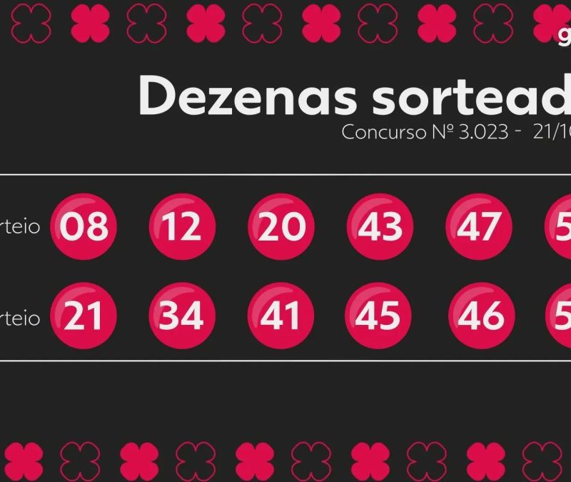 Dupla Sena 3023: confira os números sorteados nesta quarta-feira