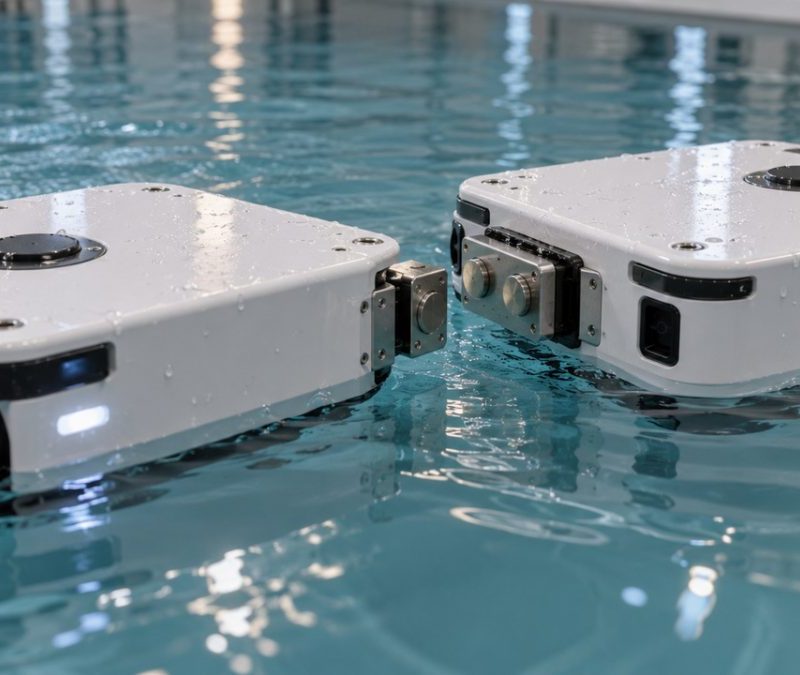 Engenheiros desenvolvem oito barcos robóticos de 21 centímetros que se conectam sozinhos na água e formam plataformas flutuantes inspiradas em formigas
