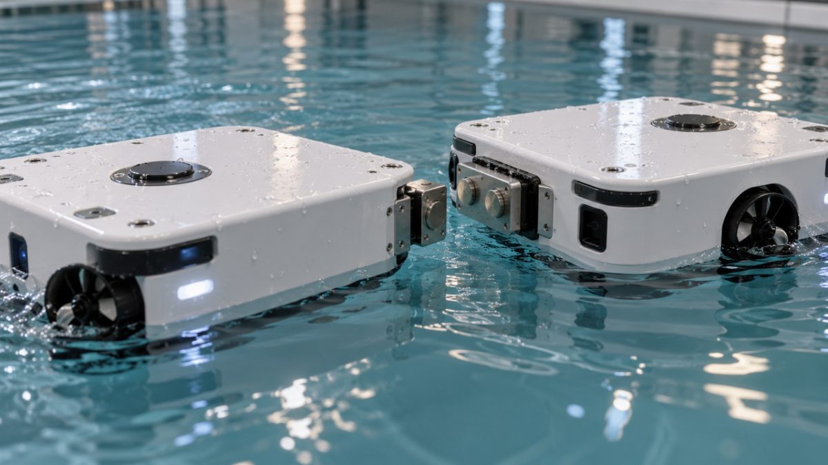 Engenheiros desenvolvem oito barcos robóticos de 21 centímetros que se conectam sozinhos na água e formam plataformas flutuantes inspiradas em formigas