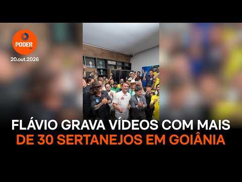 Flávio Bolsonaro busca apoio sertanejo em Goiânia no segundo turno