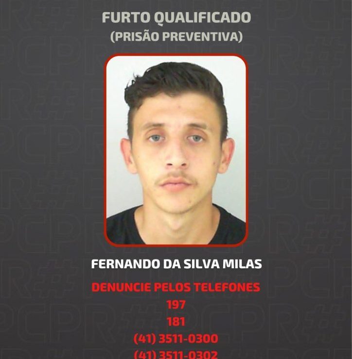 Polícia divulga foto de foragido por clonagem de carros em Matinhos