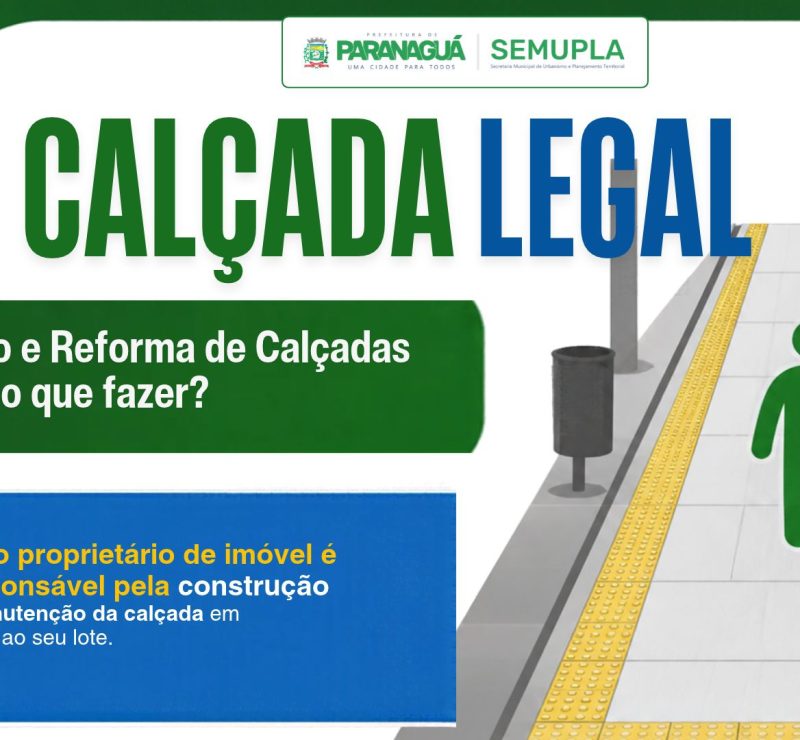 Projeto Calçada Legal orienta moradores sobre construção e manutenção de passeios em Paranaguá