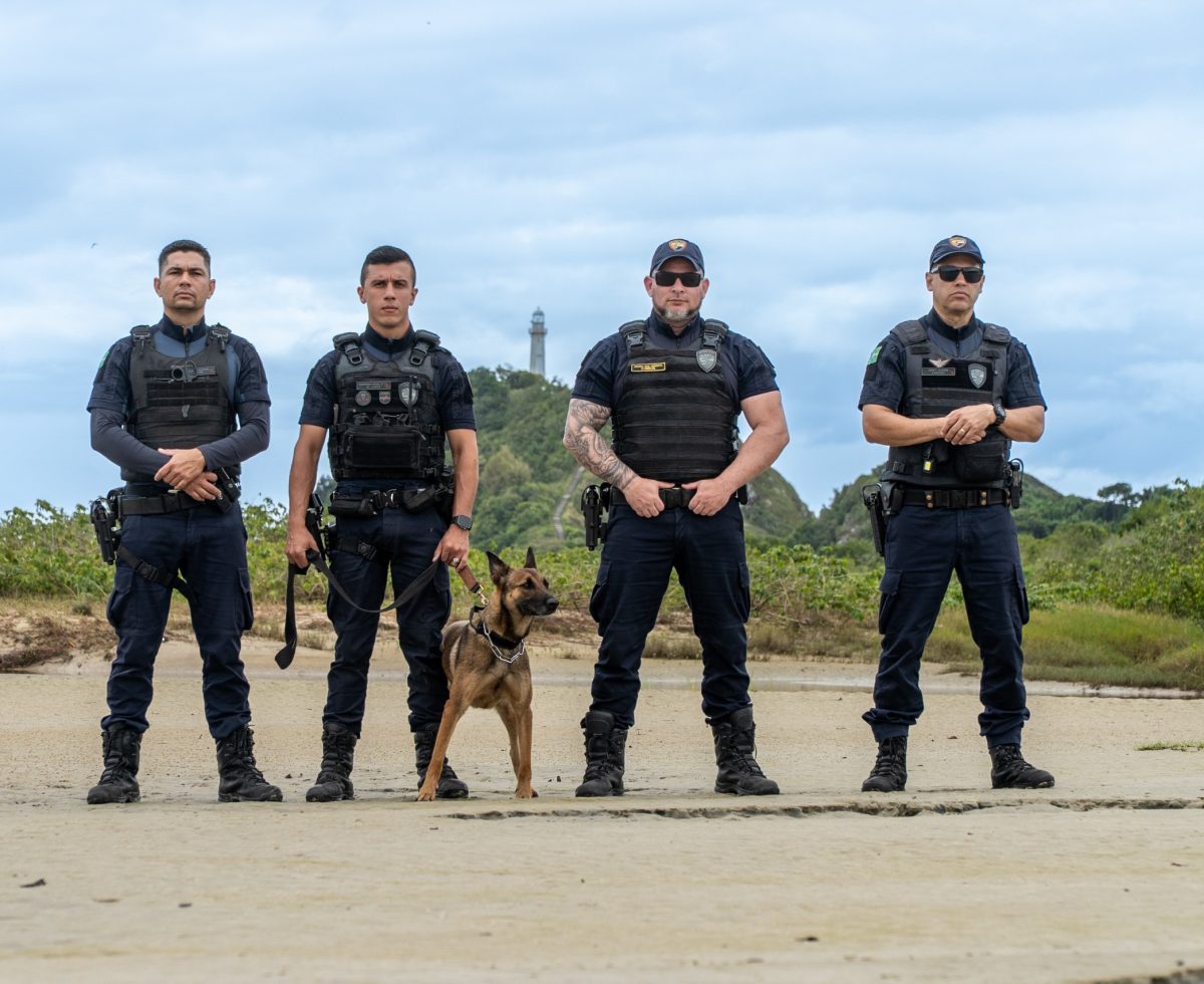 GCM treina cadela K9 na Ilha do Mel para futuras operações contra o tráfico de drogas
