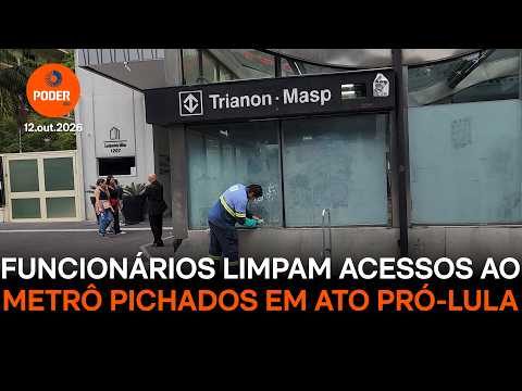 Avenida Paulista passa por limpeza após ato político em São Paulo