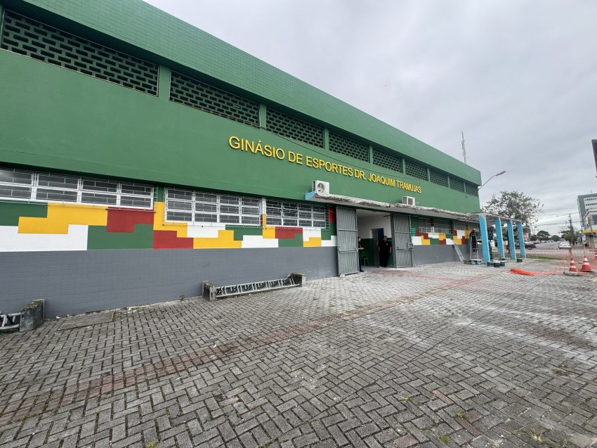 Ginásio Joaquim Tramujas passa por revitalização para melhorar estrutura e segurança em Paranaguá