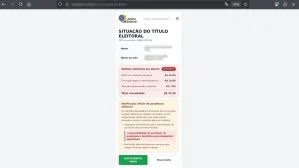 Golpe usa site falso do TSE para cobrar taxa de regularização via Pix