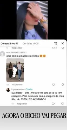Ingra Soares se revolta com montagem de filho com Zé Vaqueiro