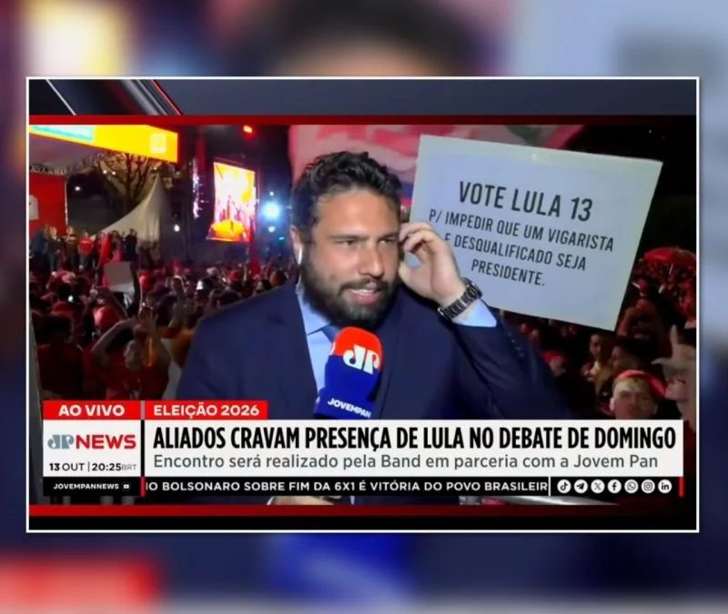 Equipe da Jovem Pan sofre ataques verbais em manifestação petista