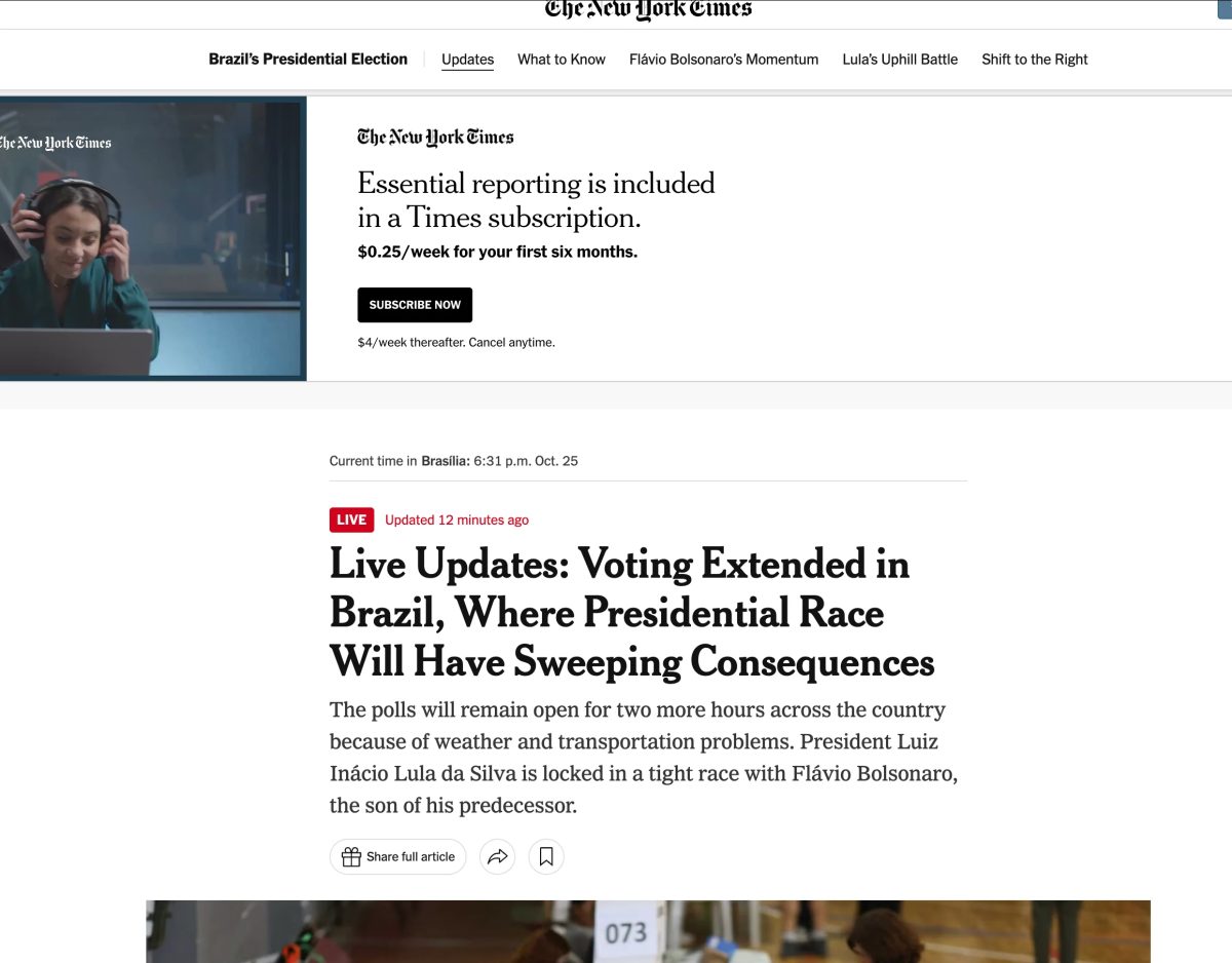 Leia o que a mídia internacional diz sobre a prorrogação da votação