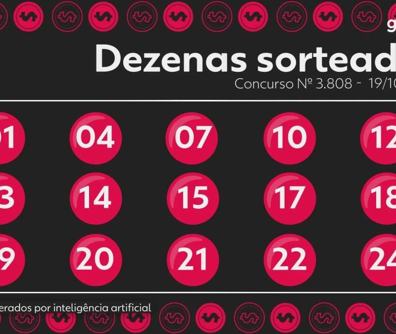 Lotofácil 3808: veja os números sorteados e o ganhador do prêmio