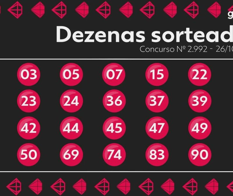 Lotomania 2992: veja dezenas sorteadas e prêmio acumulado