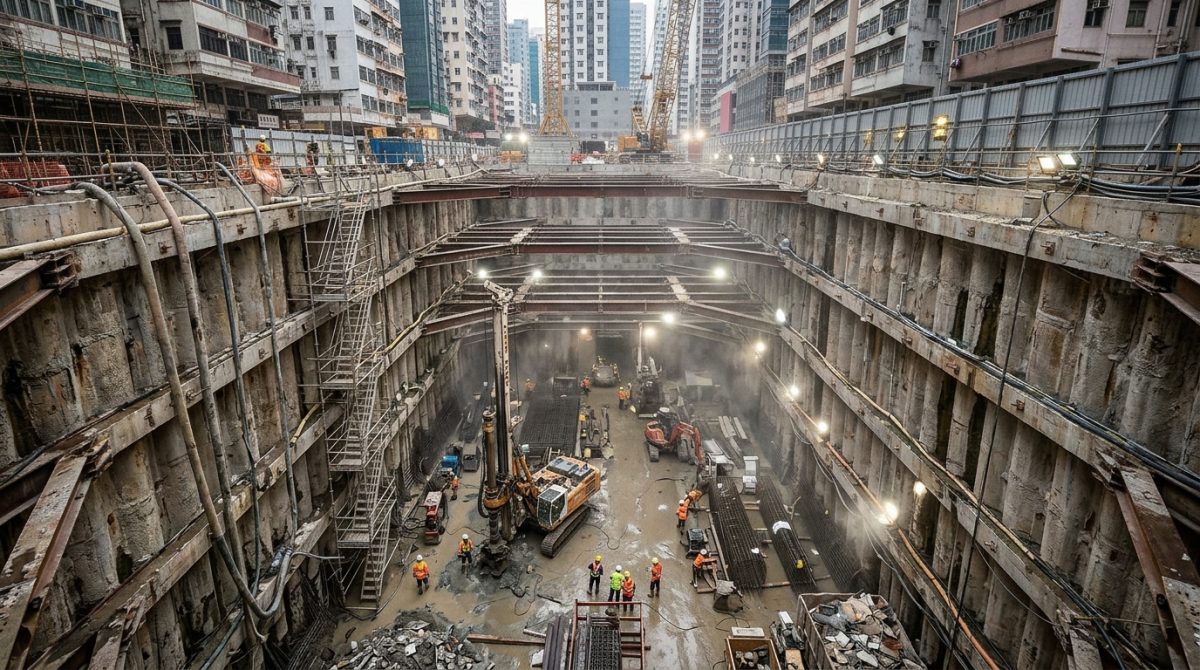 Lucknow projeta estação de metrô de 5 andares a até 38 metros de profundidade, com trens passando um sobre o outro