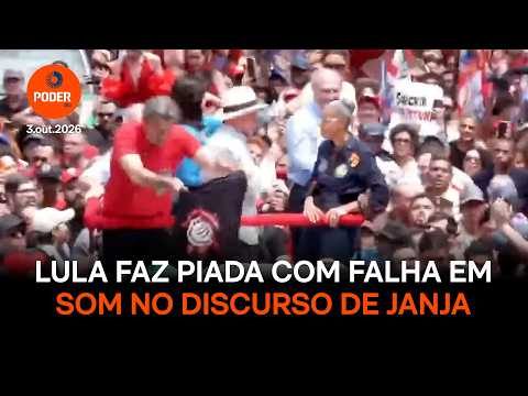 Lula brinca com falha no som durante discurso de Janja em SP