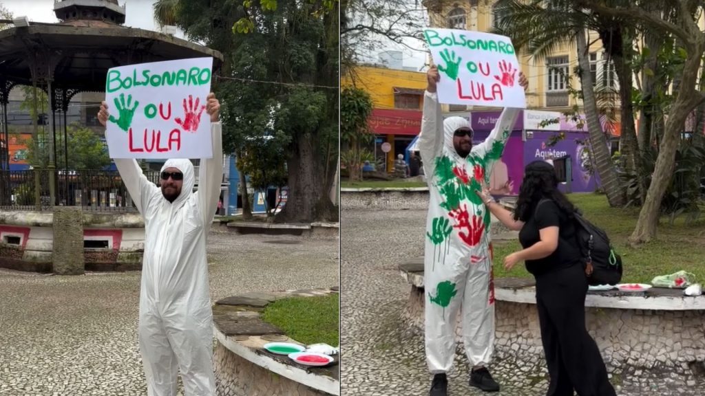 Lula ou Flávio Bolsonaro? Enquete com tinta nas ruas de Paranaguá viraliza nas redes sociais