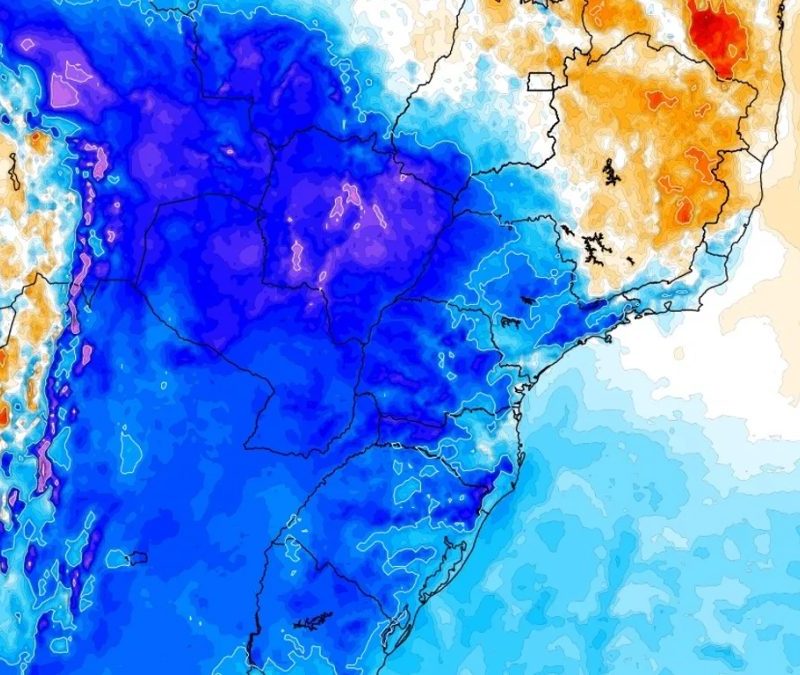 Massa de ar frio tardia trará geada e temperatura perto de 0ºC