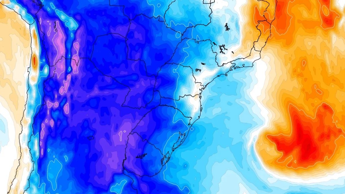 Massa de ar frio trará prolongado período de baixas temperaturas