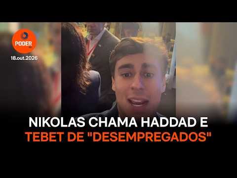 Nikolas Ferreira ironiza Haddad e Tebet nos bastidores de debate