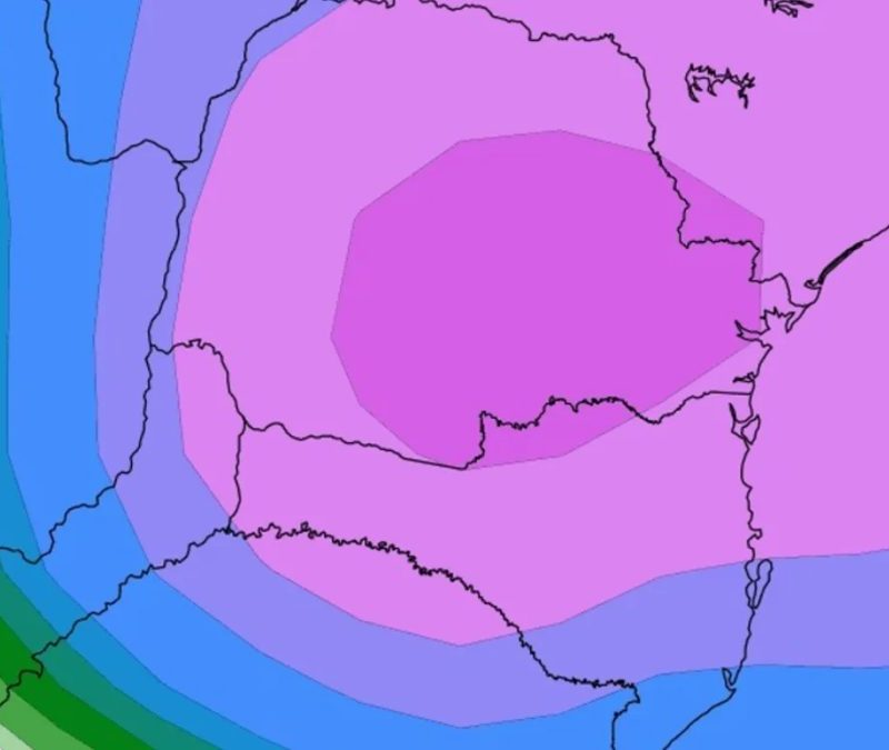 Outubro terá chuva extrema no Sul com até 500 mm