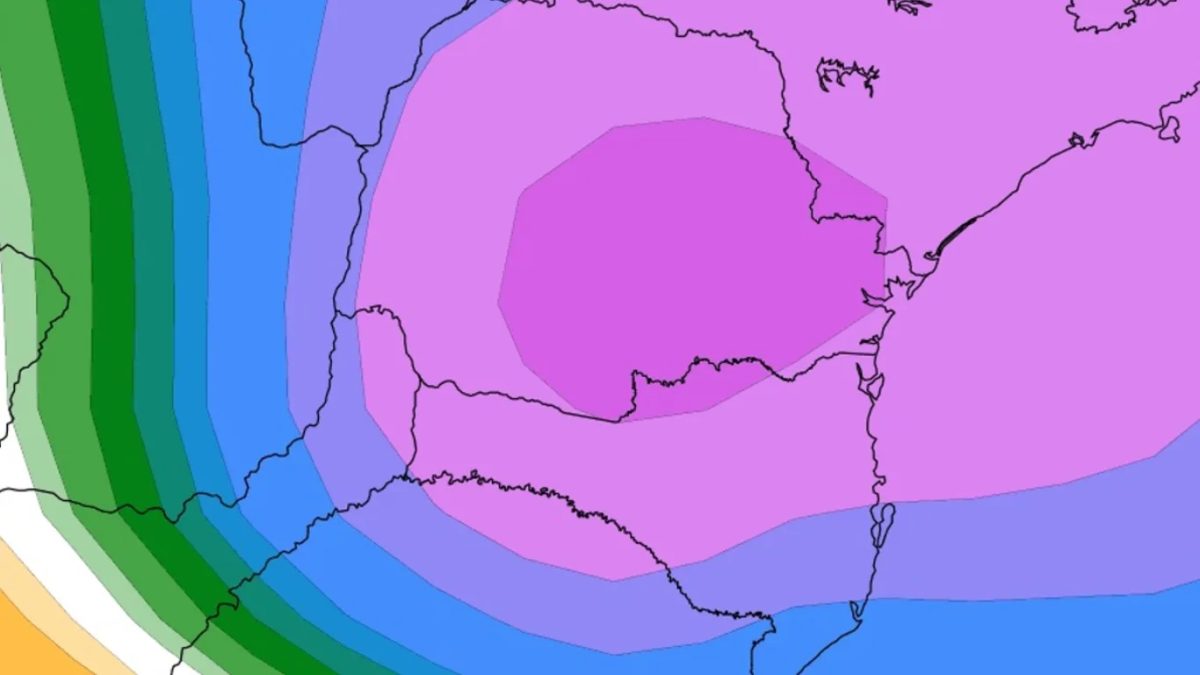 Outubro terá chuva extrema no Sul do Brasil com até 500 mm ou mais