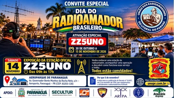 Paranaguá abriga evento gratuito de radiocomunicação com transmissão global