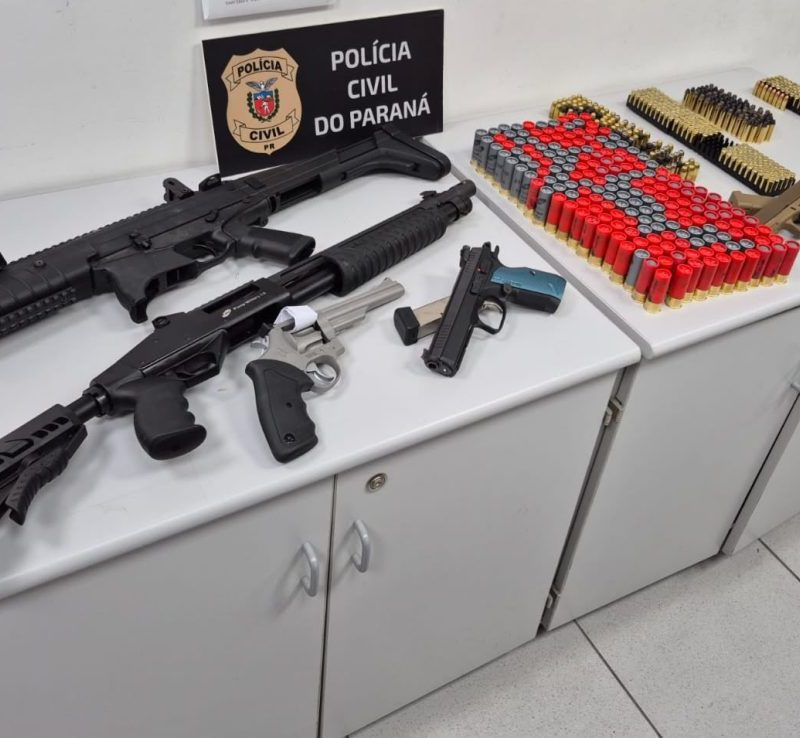 PCPR apreende armas e munições com suspeito em Curitiba