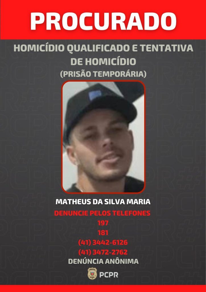 PCPR procura homem investigado por homicídio e três tentativas em Guaratuba