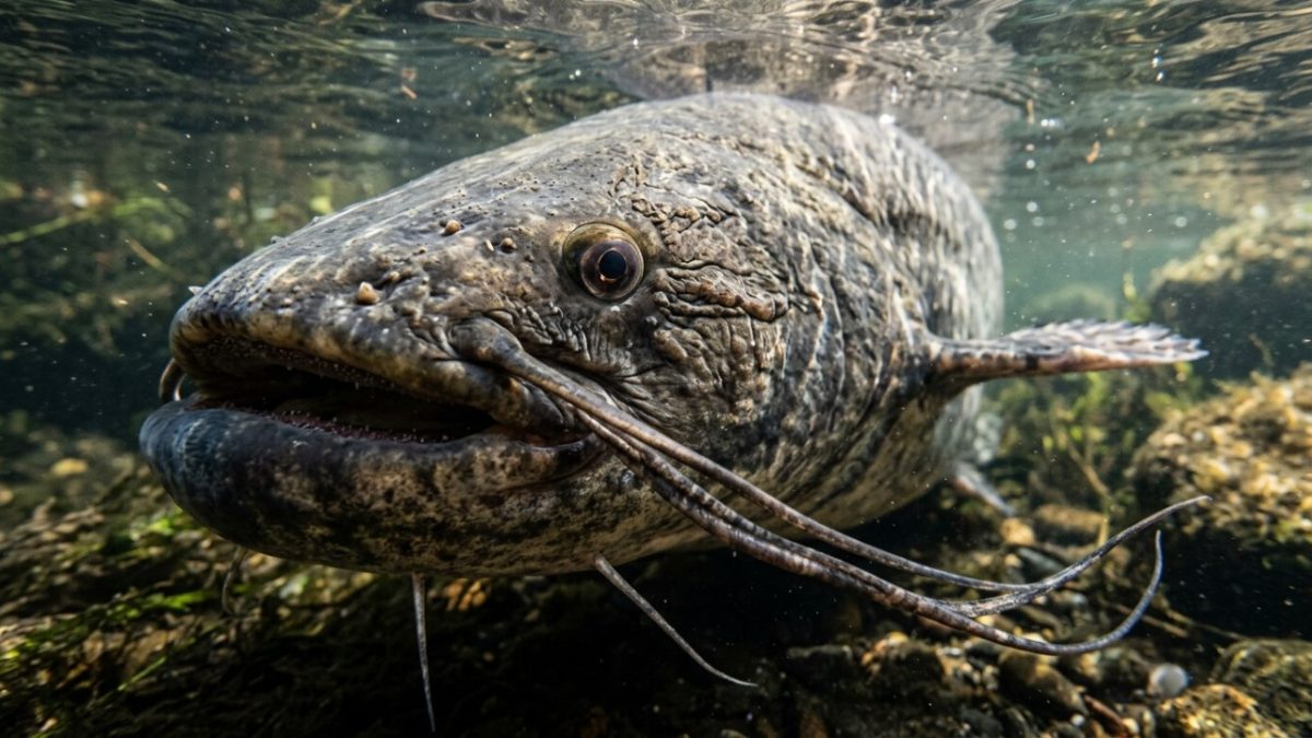 Pescadora fisga peixe-gato-gigante de 2,34 metros e cerca de 90 kg no rio Vístula durante viagem de aniversário e devolve o animal à água