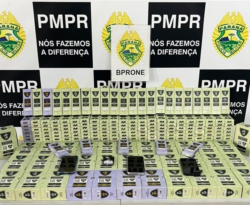 Curitiba: PMPR apreende 400 vapes de maconha no Sítio Cercado