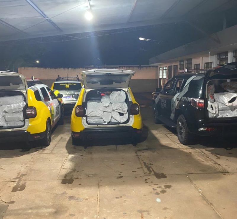 Polícia Militar apreende 729 kg de maconha em barracão comercial