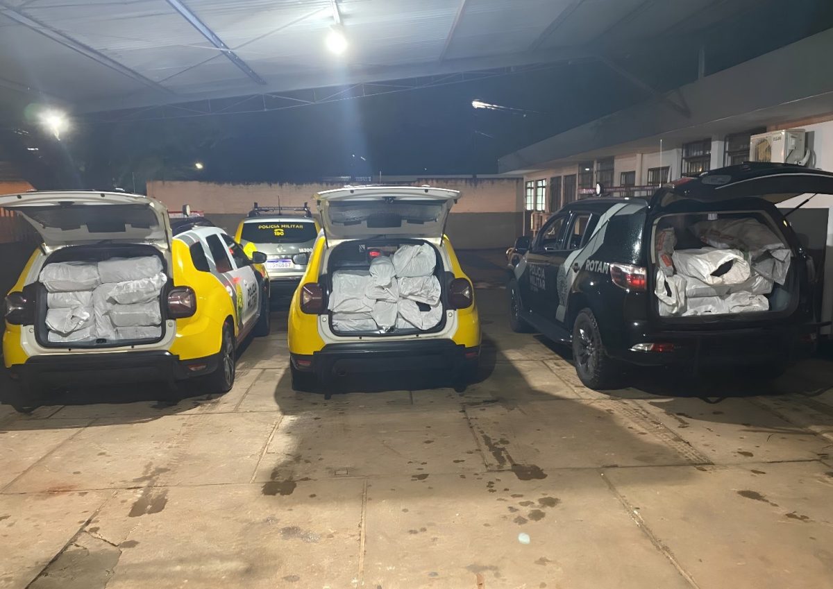 PMPR apreende 729 quilos de maconha em barracão comercial de Sarandi