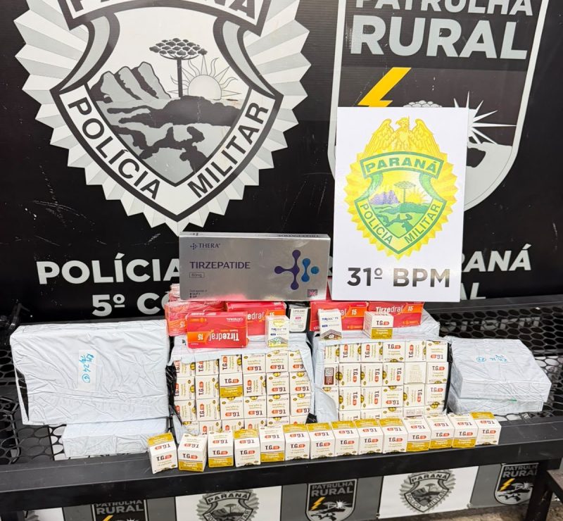 Polícia Militar apreende mais de 300 caixas de remédios na BR-369