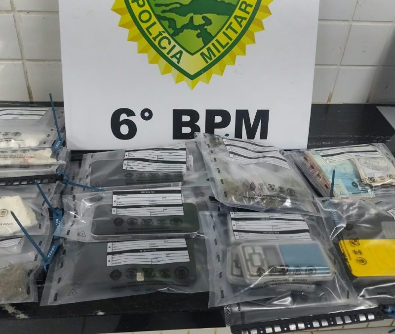 Polícia Militar prende dupla por tráfico em comércio de Cascavel