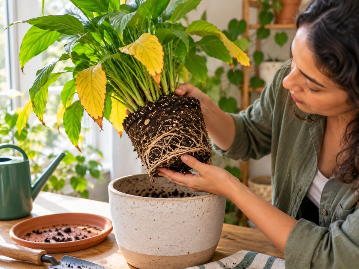 Por que as plantas ficam com folhas amarelas mesmo recebendo água?