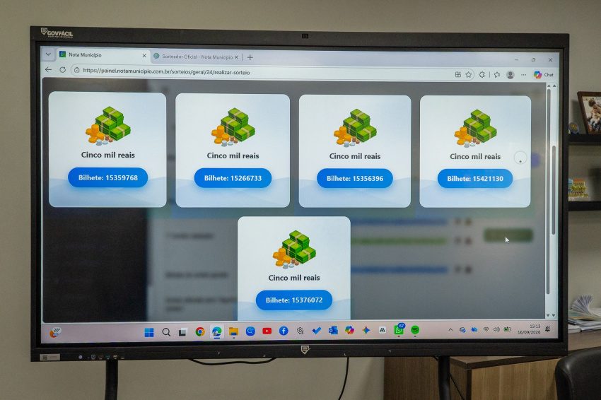 Prefeitura de Paranaguá homologa resultado do primeiro sorteio do Nota Parnanguara 2.0