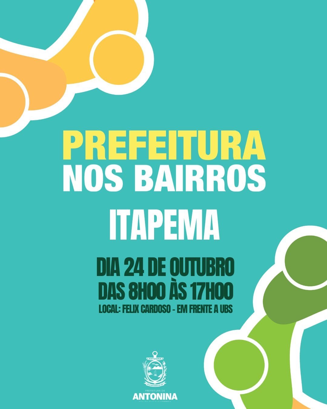 Prefeitura nos Bairros chega até o bairro do Itapema no próximo sábado dia 24 de outubro