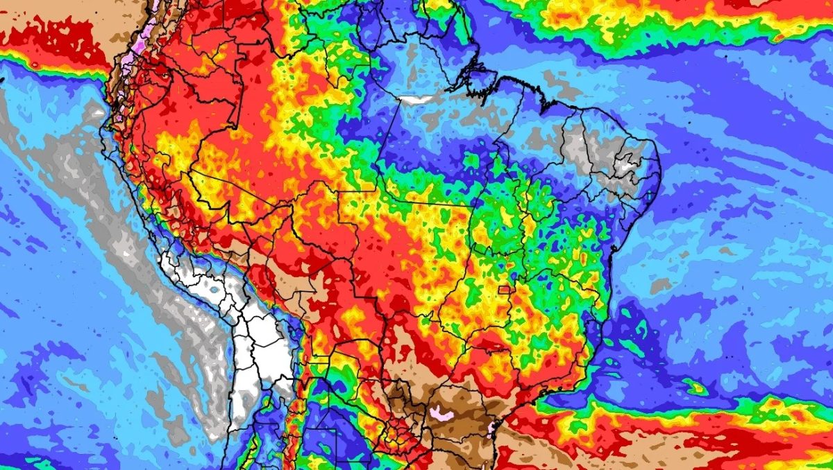 Previsão do tempo: tendência de chuva para dez dias no Brasil