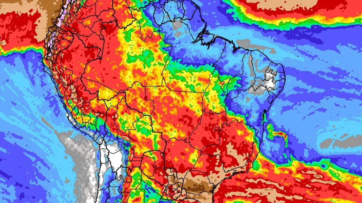 Previsão do tempo: tendência de chuva para dez dias no Brasil